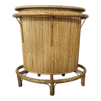 Vintage bamboo and rattan bar