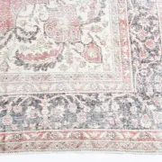 8x12 Large Vintage Pale Red & Blue Persian Rug, Oriental Rustic Carpet