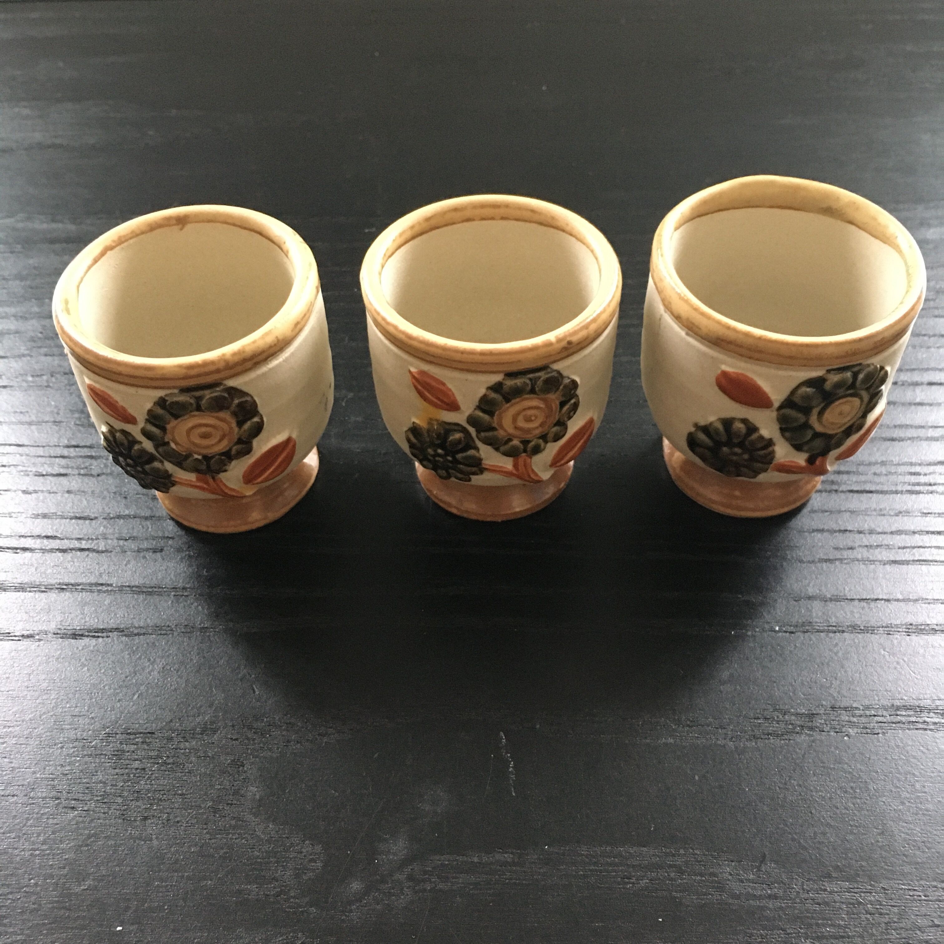 Set of 3 Scandinavian egg cups