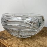 Saladier en cristal taillé