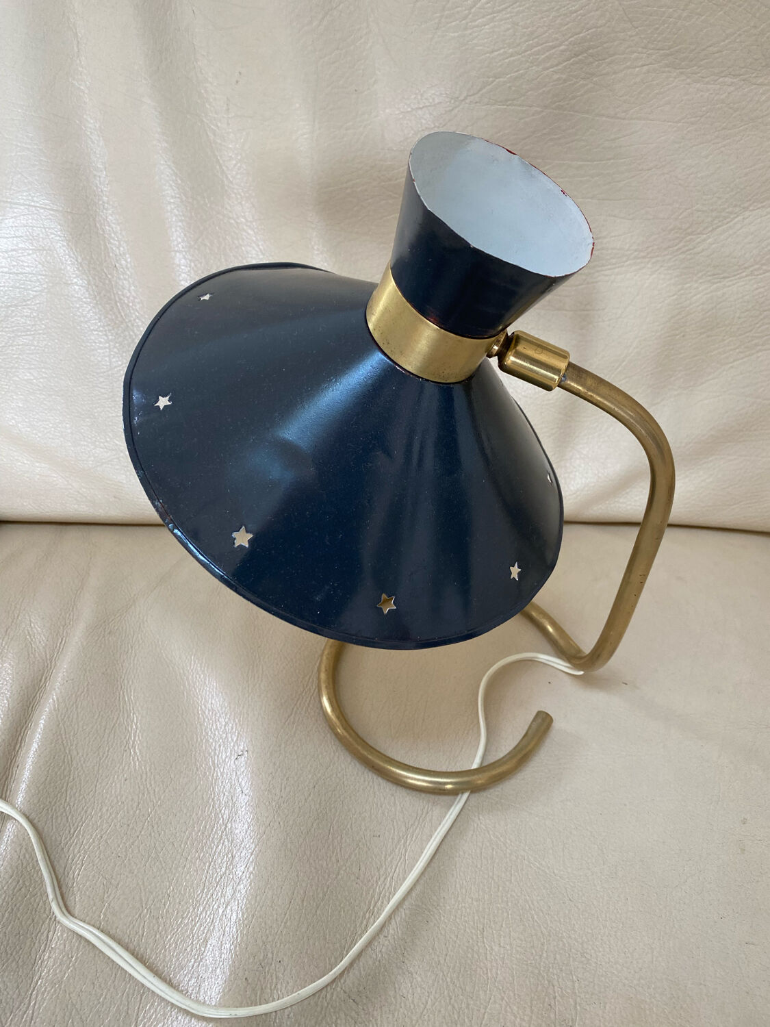 Small diabolo lamp by René Mathieu circa 1950