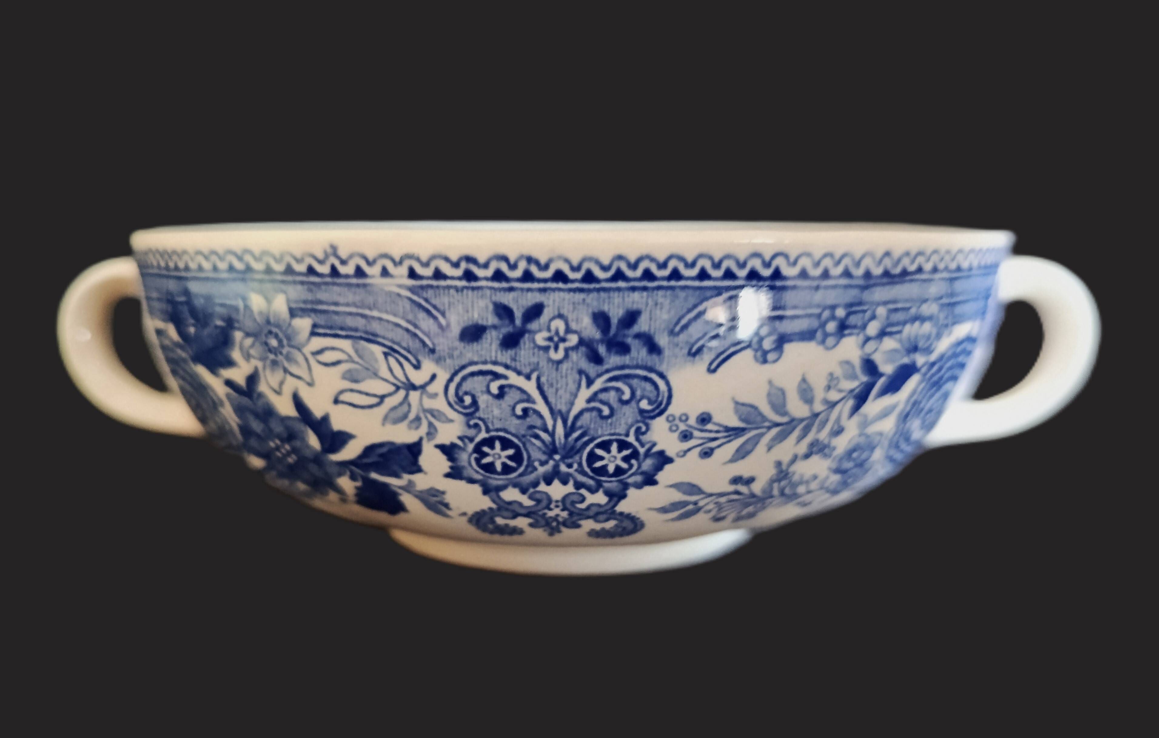Set of 6 ceramic soup bowls by Villeroy & Boch, Burgenland model.