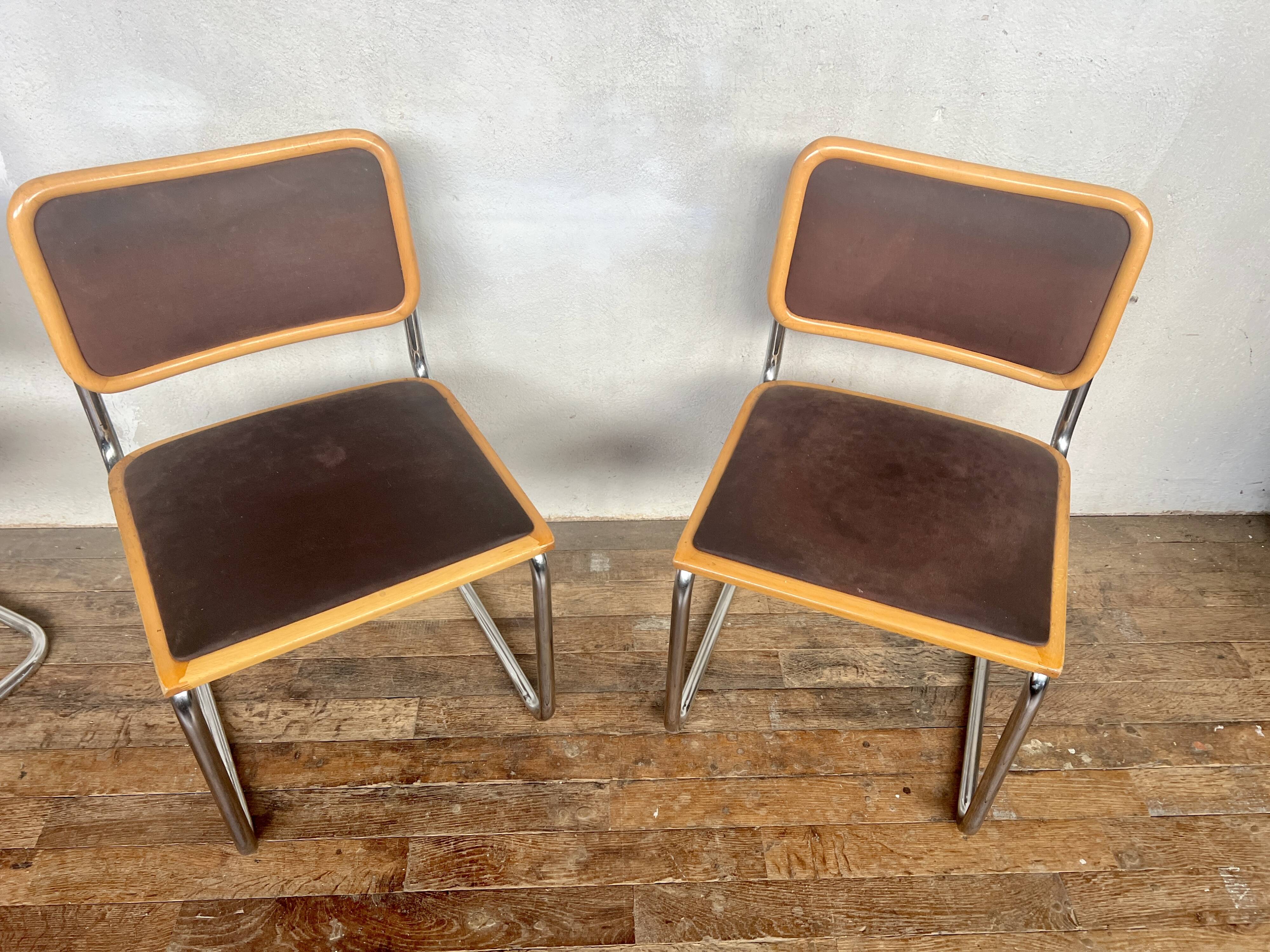 Série de 4 chaises Marcel Breuer Made in ITALY