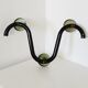 Coat rack with 3 hooks in black and green metal vintage Roger Feraud