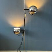 Chrome ball floor lamp Herda Mid-Century 1970s