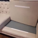 Canapé Chesterfield en lin