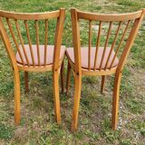 2 Baumann chairs No.12 brown seat
