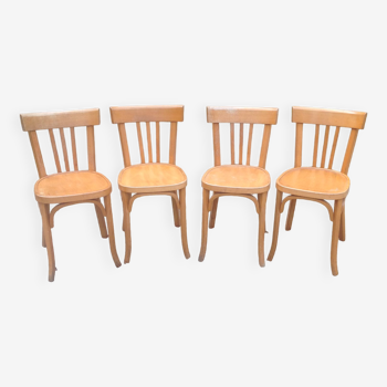 Lot de 4 chaises bistrot Baumann vintage