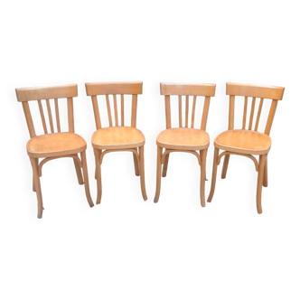 Lot de 4 chaises bistrot Baumann vintage