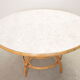 Vintage mid century dutch design rattan round table by Rohe
