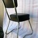 Chrome and skai industrial chair