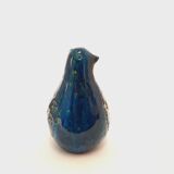 Vintage dove statue, Aldo Londi for Bitossi, Rimini blue series