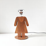 Vintage wooden lamp silhouette