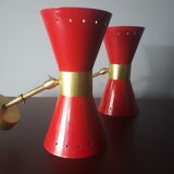 Italian red wall lights