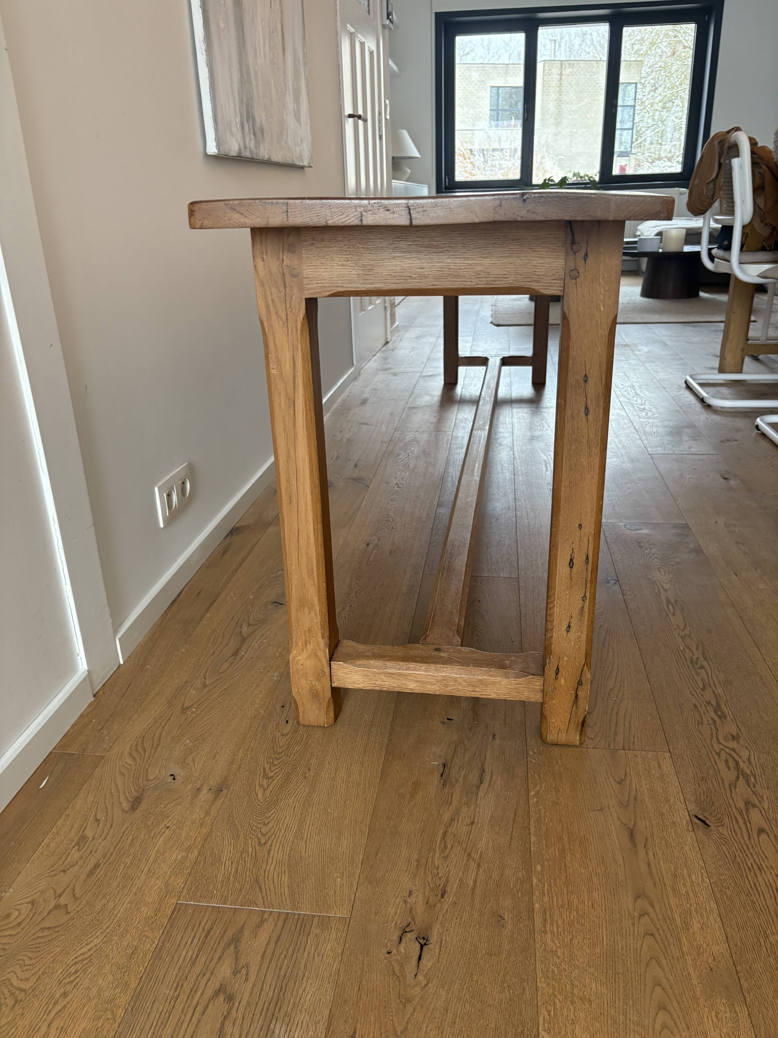 Console table "campaign" solid oak