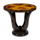 Guéridon rond Art Déco en bois de hêtre