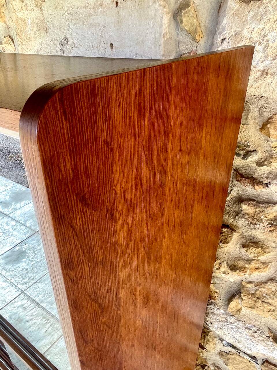 Storage unit/Library with sliding glass doors 1960s