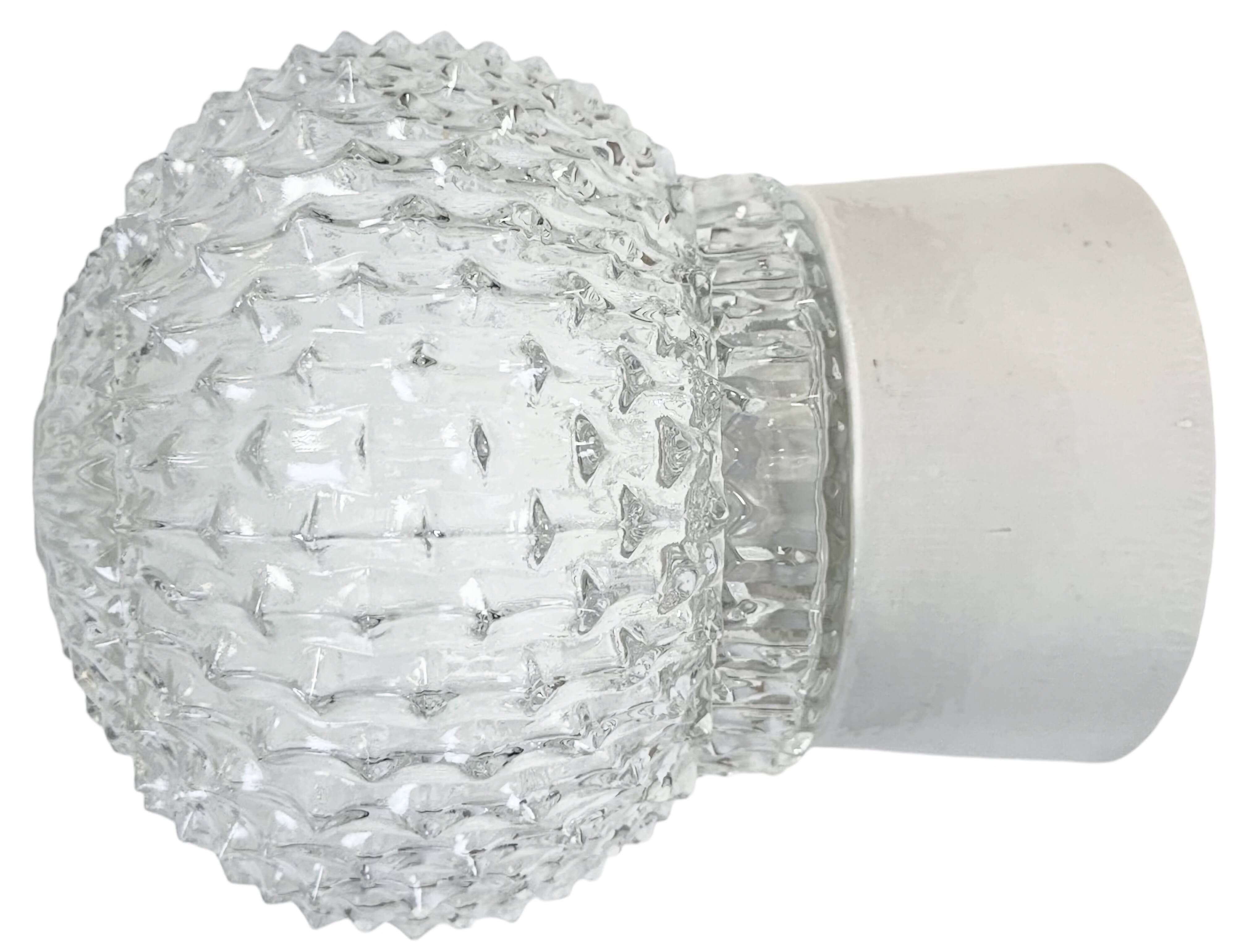 Vintage White Porcelain Ceiling Light, 1970s