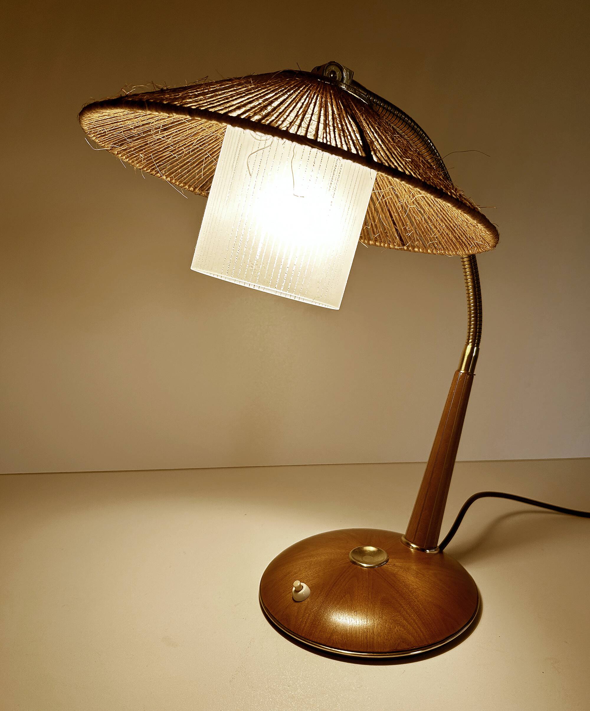 Vintage Scandinavian Lamp, Teak