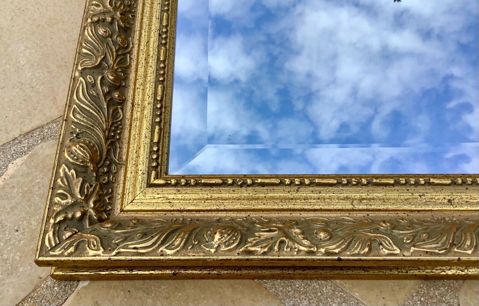 Napoleon III bevelled ice mirror 132x42cm