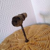 Ceramic cheese board with bamboo handle