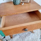 Bedside wood compass feet