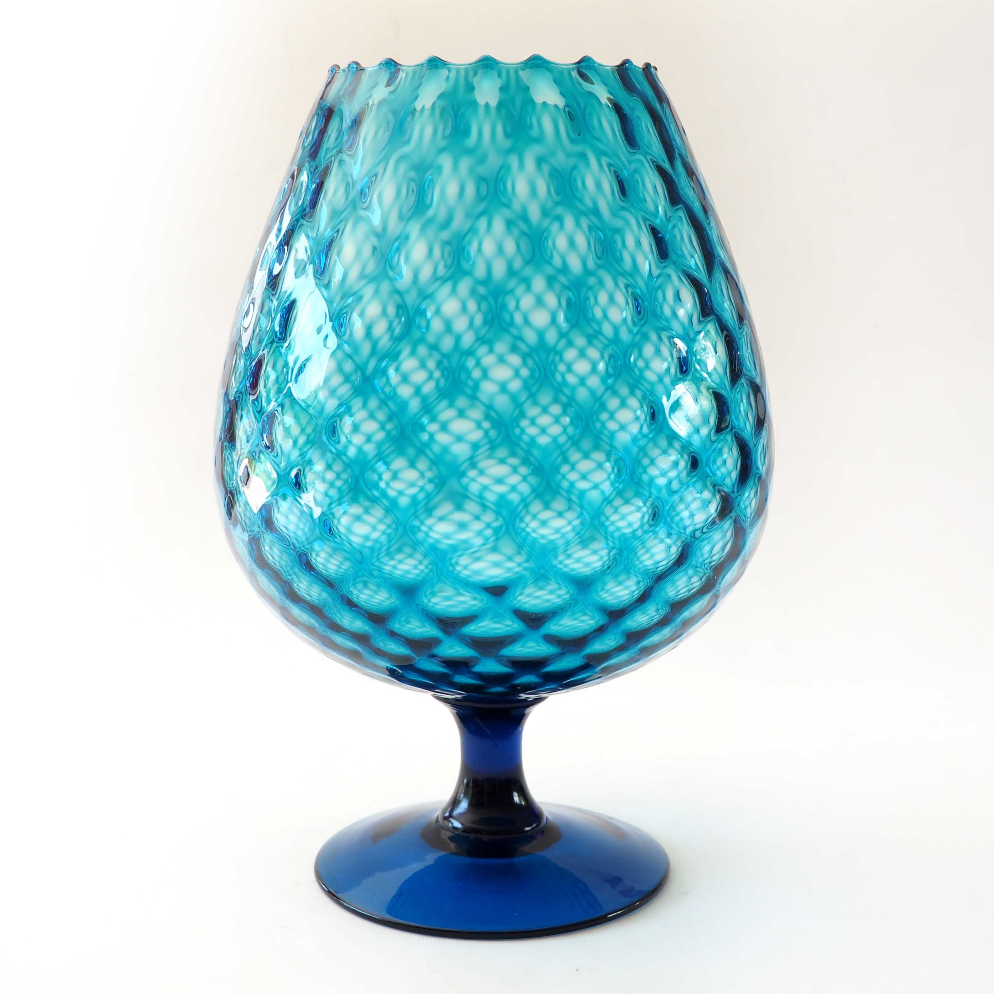 Blue Italian glass vase