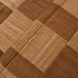 4x6 Checkered Pattern Brown Vintage Kilim Rug, 140x172Cm