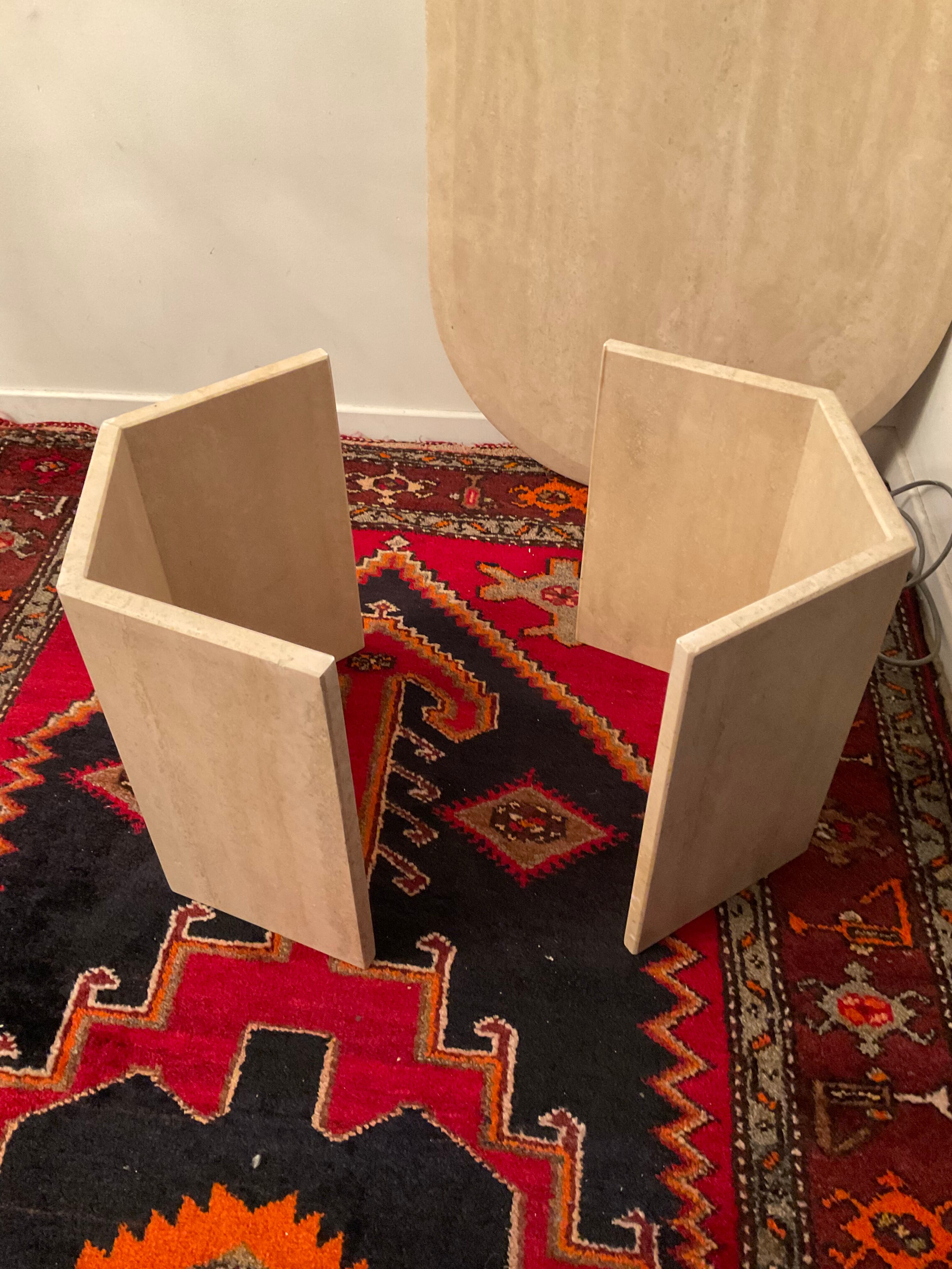 Travertine coffee table from the 70s-80s