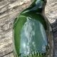 French ceramic dark green frog pitcher