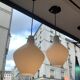 Paire de suspensions scandinave en opaline 1950