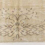 Vintage Cream & Brown Turkish Handmade Rug, 149x252Cm
