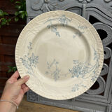Large Magenta Creil and Montereau dish