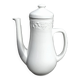 White ceramic coffee pot from Sarreguemines.