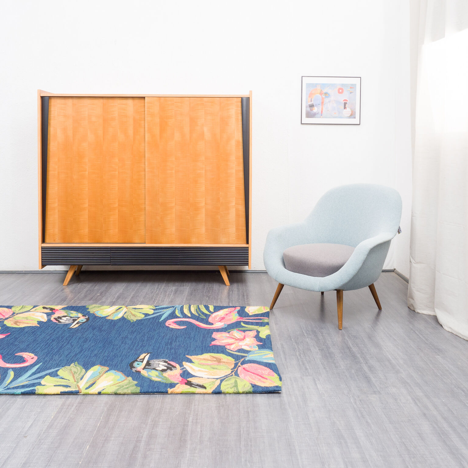 High bi-colored buffet, vintage, restored