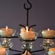 Skandinavien design twelve lights chandelier 1960's metal glass