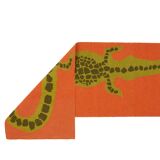 Crocodile wool runner rug