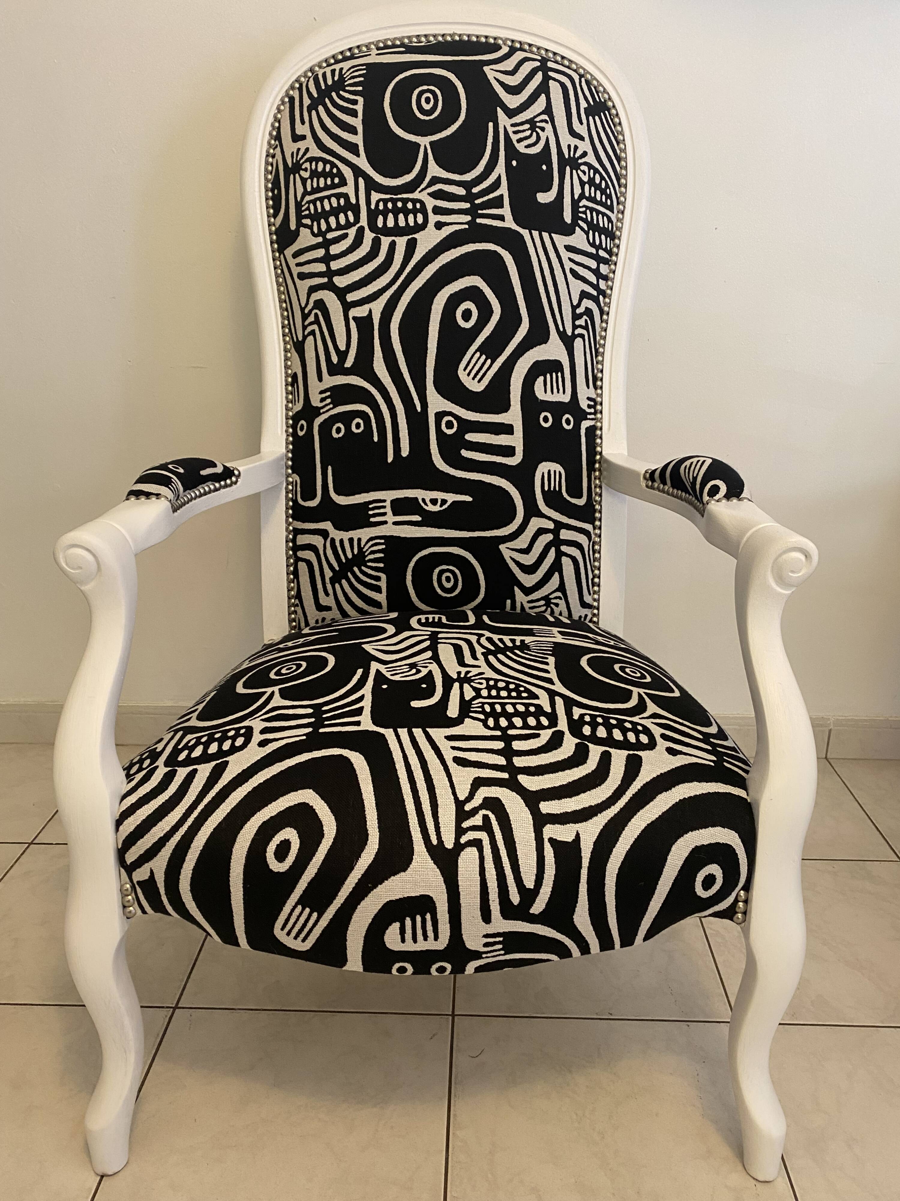 Fauteuil Voltaire, restauré