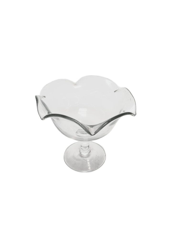Postmodern transparent bowl on stand, Poland, 1970s