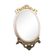 Mirror ice resin glass patina flower louis 15 cracked vintage 71x35cm