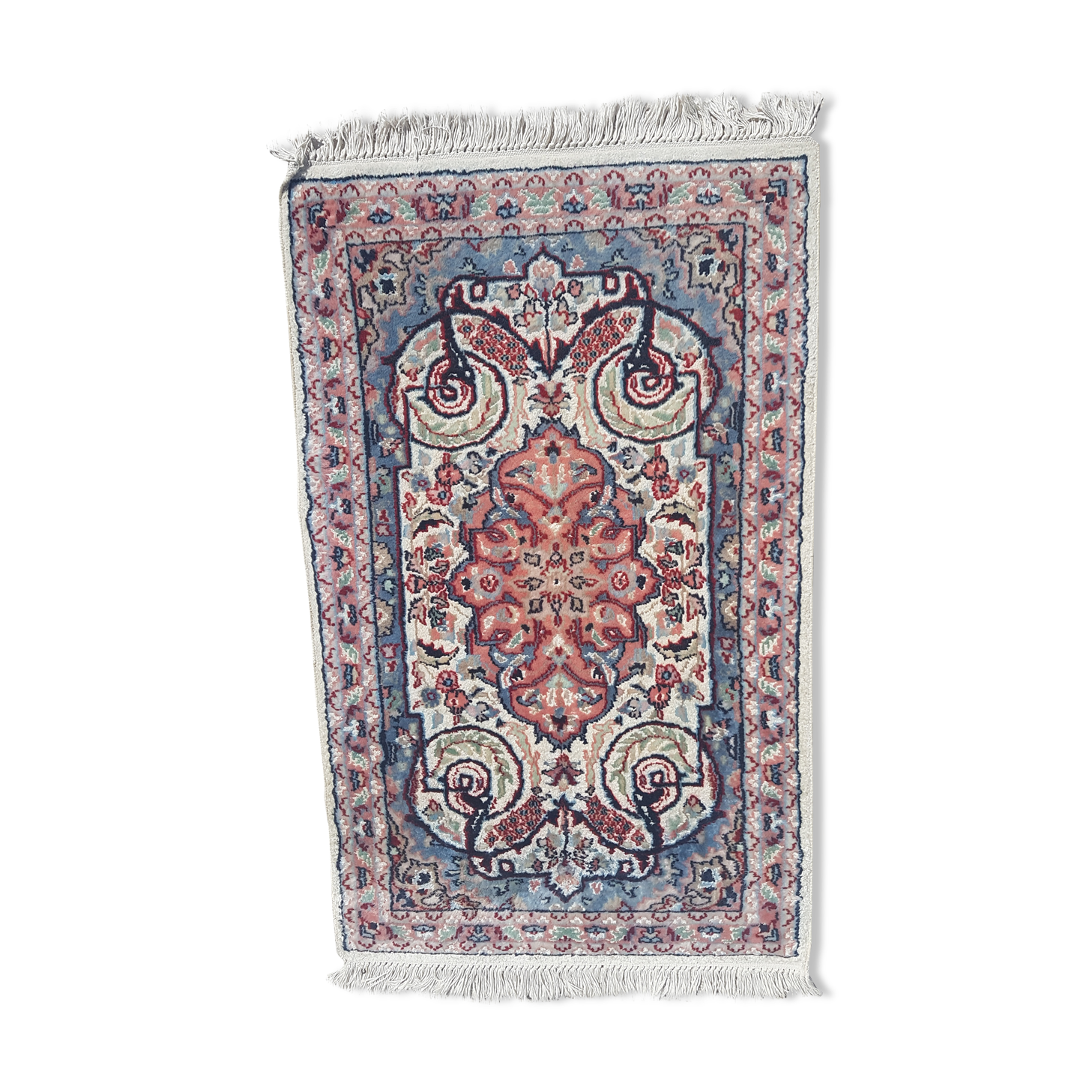 Iranian silk carpet handmade 76x131cm