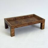 Rectangular coffee table from Turri with burl wood