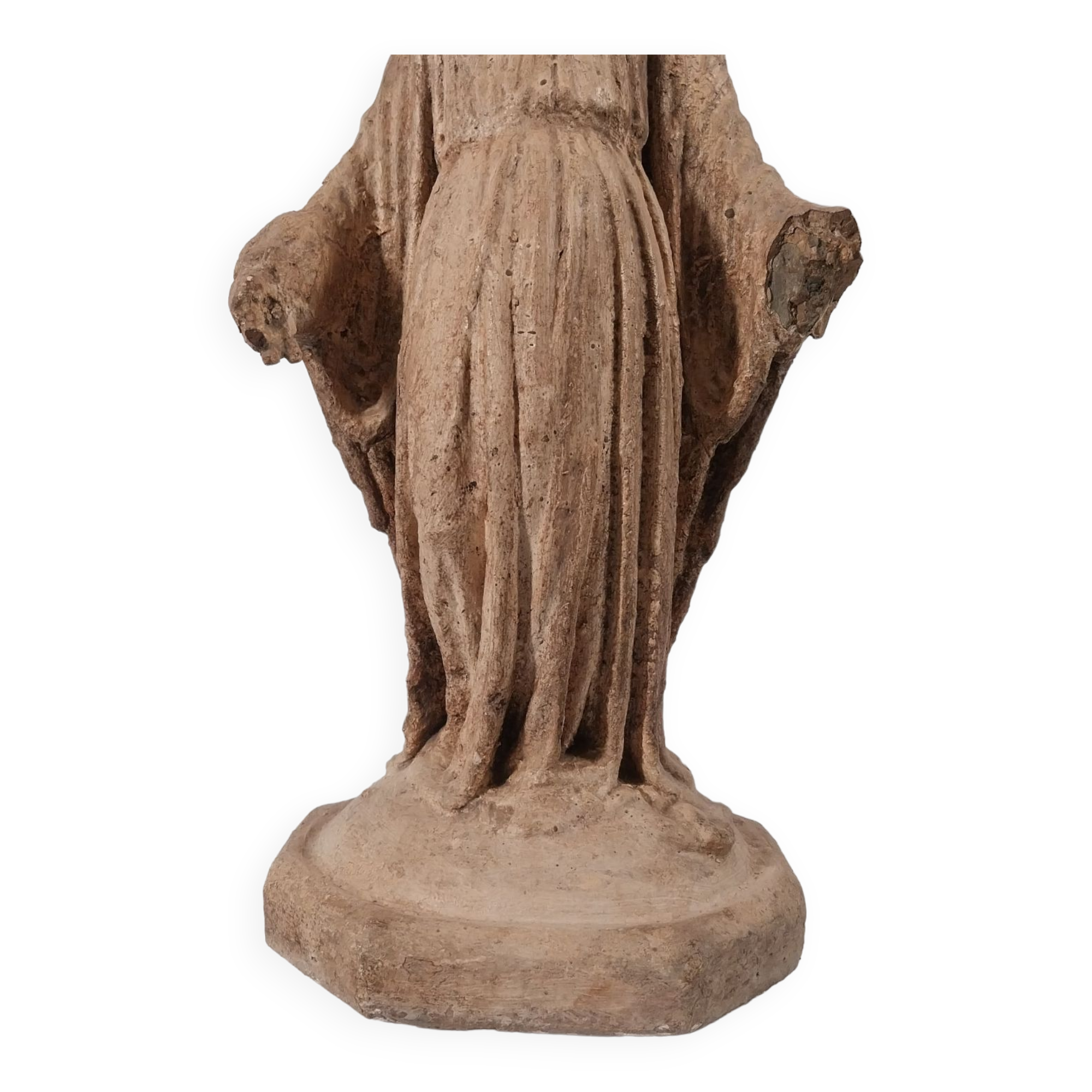 Virgin of devotion, patinated plaster, early nineteenth century
