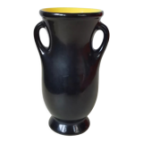 Yellow and black Verceram vase, 50s/60s