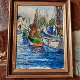 Fishing port painting