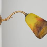 Glass paste wall light by Degue, circa 1920, Art Nouveau.