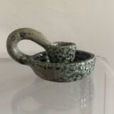 Ceramic cellar rat candle holder