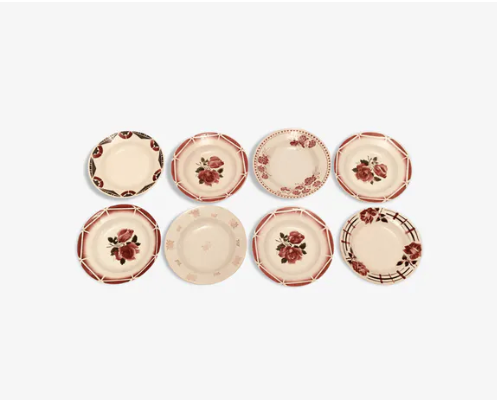 Mismatched hollow plates 1930s