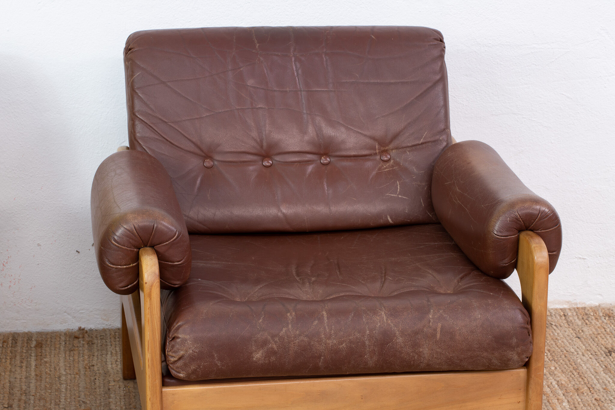 Fauteuil Scandinave Vintage – 80 cm