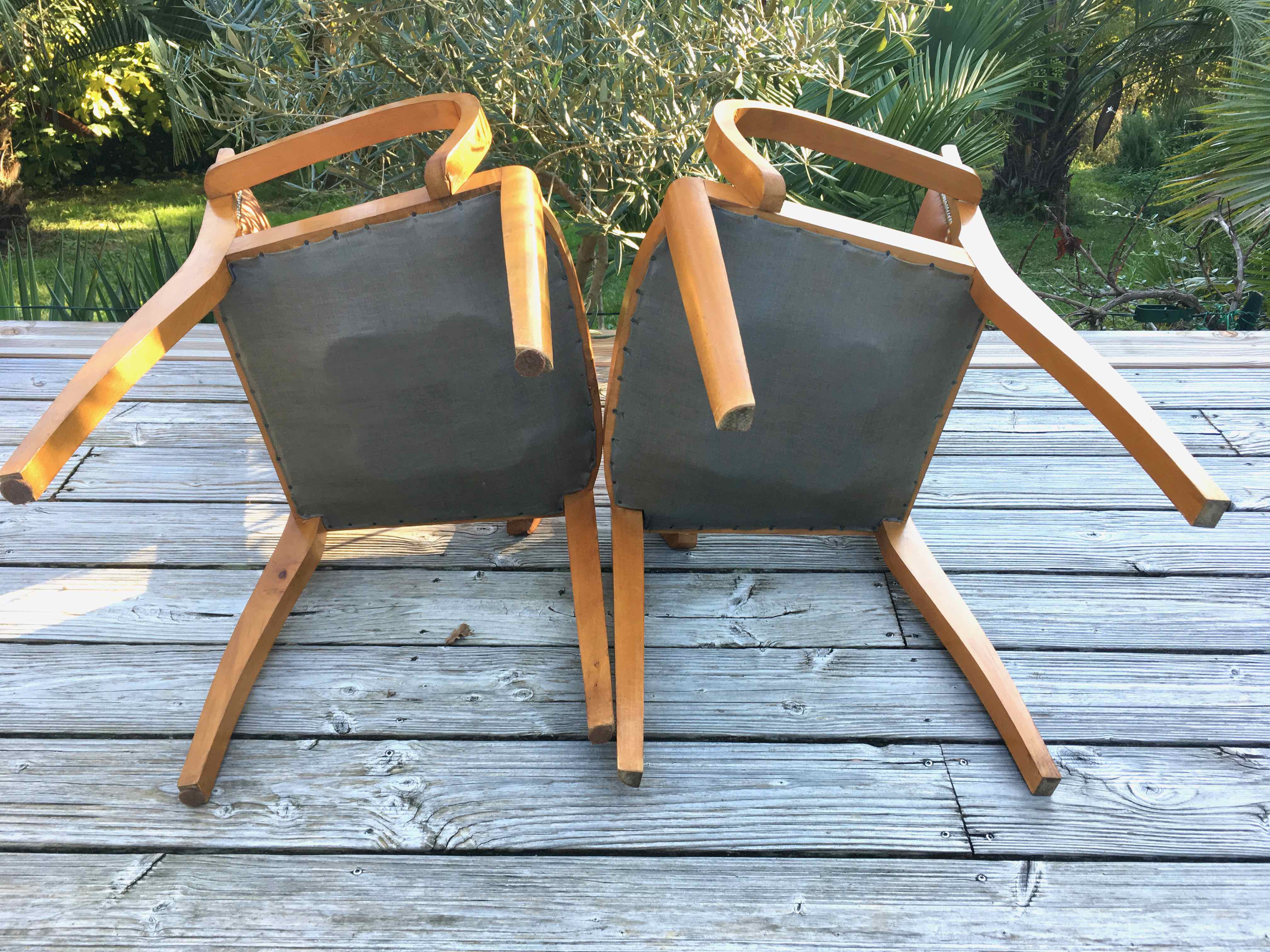 Pair of 50s bridge chairs